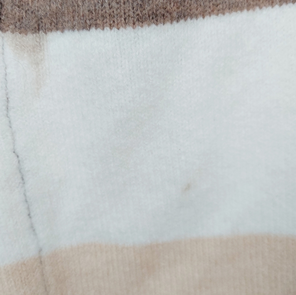 POL Women's Cream and Brown Striped Cardigan - Picture 5 of 9